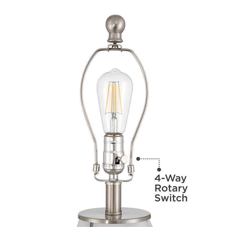 Image 5 Chelsea 25" High White and Blue Nightlight Table Lamp more views