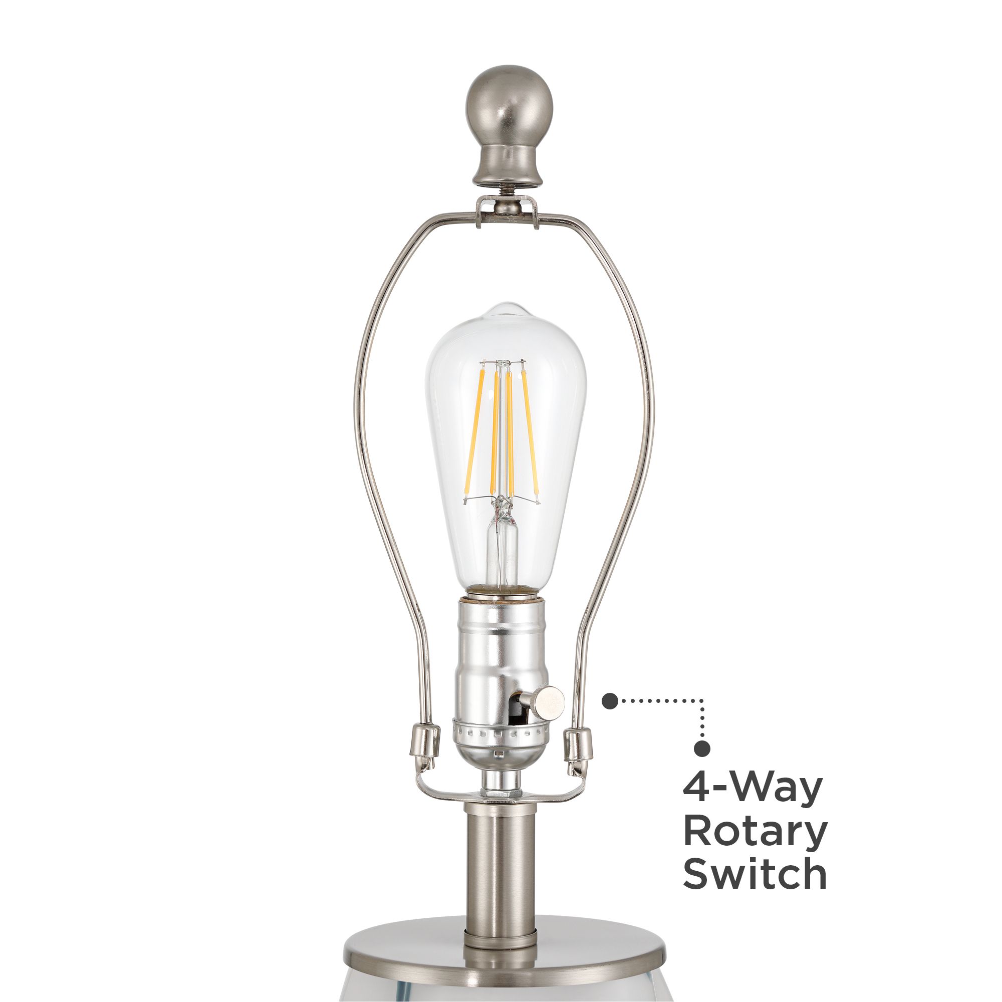 Image 4 Chelsea 25" High White Blue Nightlight Table Lamp Set of 2 with Dimmer more views