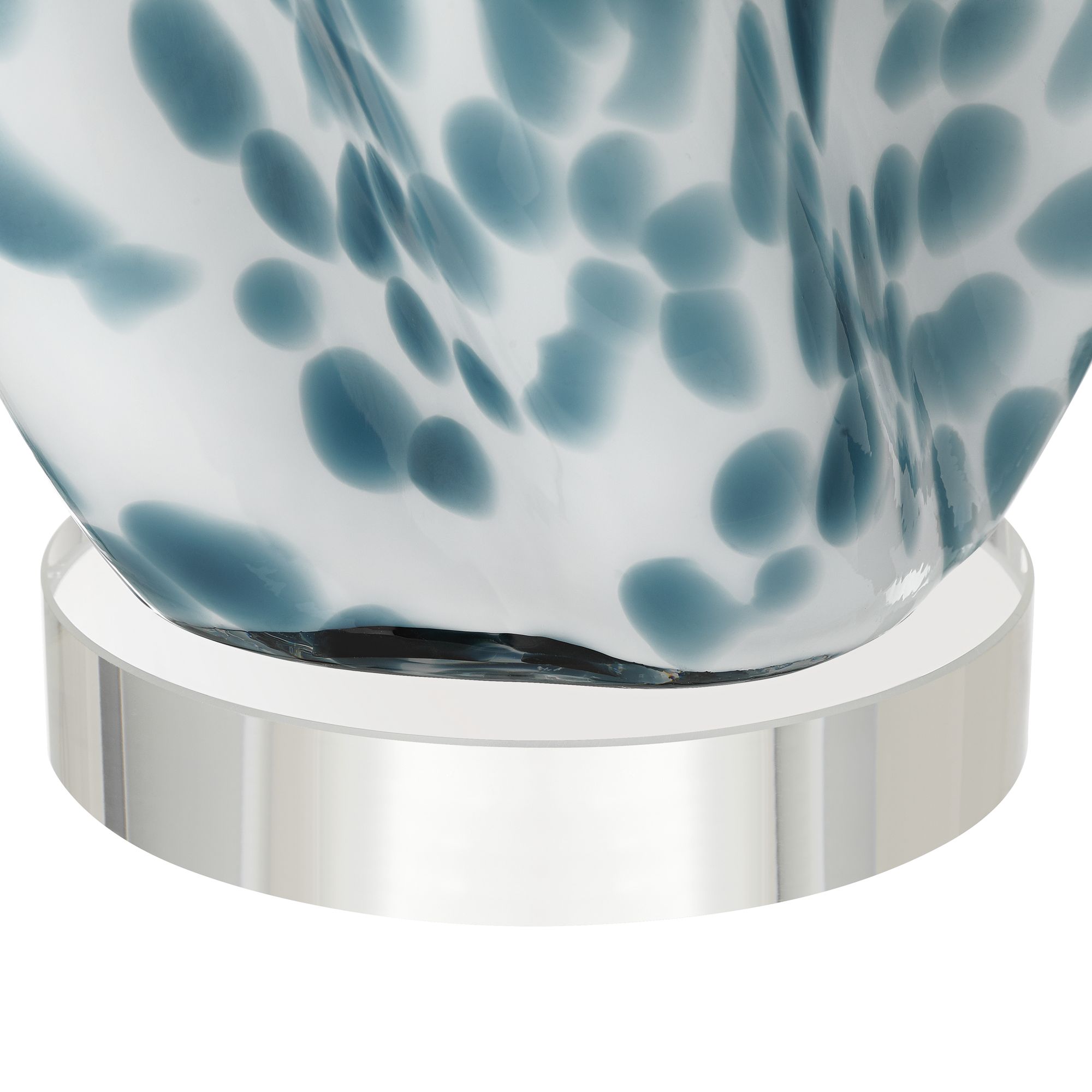 Chelsea 25" High White Blue Nightlight Table Lamp Set of 2 with Dimmer