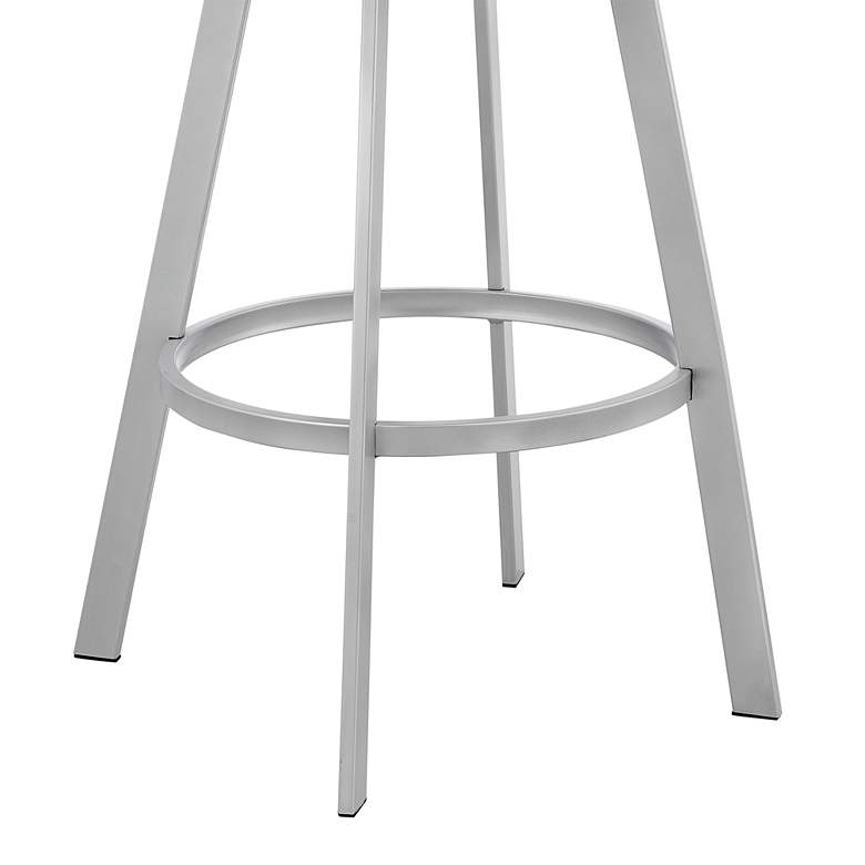 Image 4 Chelsea 25" Slate Gray Faux Leather Swivel Counter Stool more views