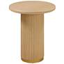 Chelsea 26" Wide Natural Oak Wood Round Entry Table in scene