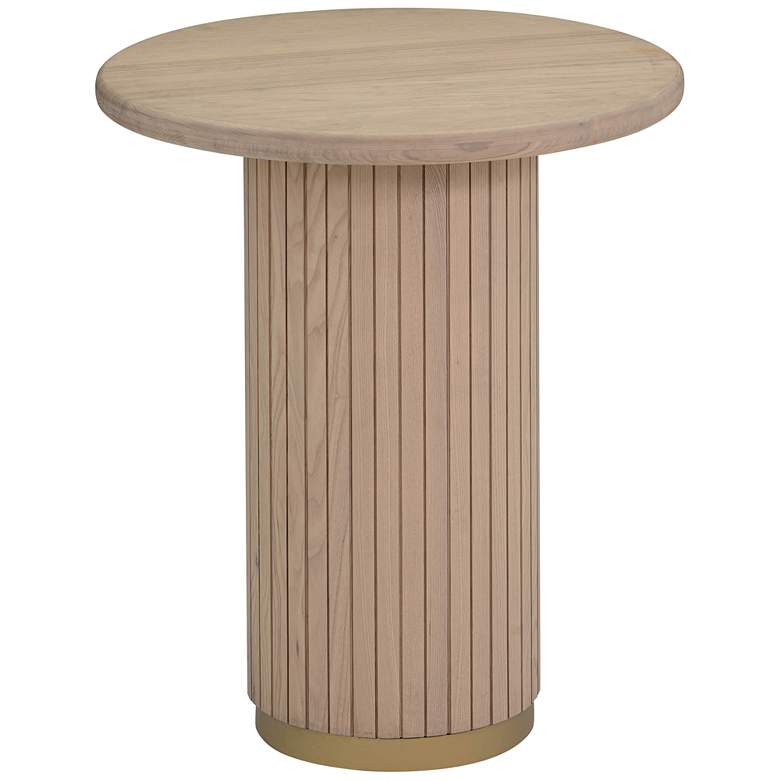 Image 3 Chelsea 26 inch Wide Natural Oak Wood Round Entry Table