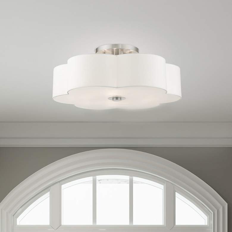 Image 1 Chelsea 28" Wide Brushed Nickel Ceiling Light