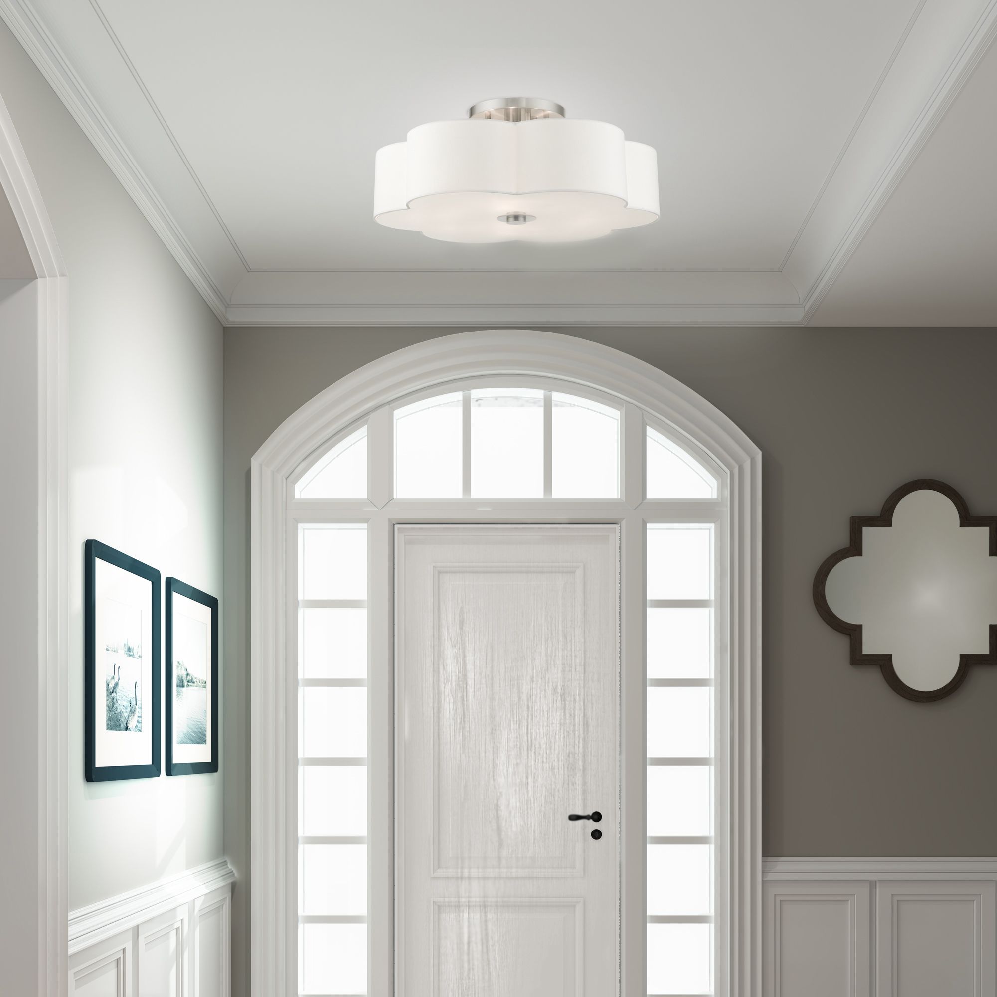 Chelsea 28" Wide Brushed Nickel Ceiling Light