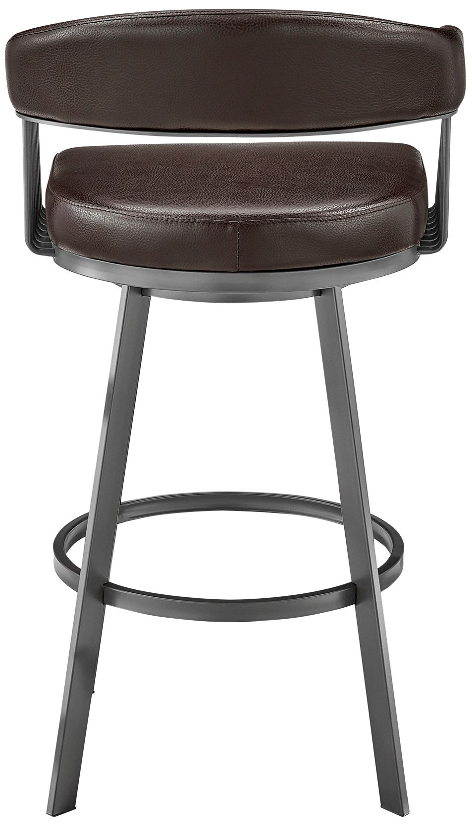 Chelsea 29" Chocolate Faux Leather Swivel Bar Stool