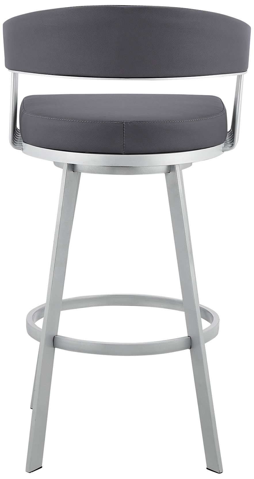 Chelsea 29" Slate Gray Faux Leather Swivel Bar Stool