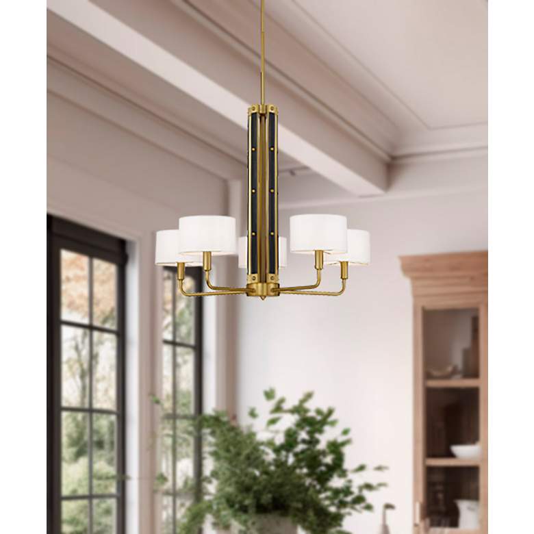 Image 7 Chelsea 30" Wide Soft Brass 5-Light Chandelier more views