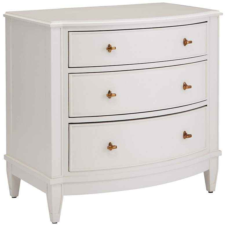 Image 1 Chelsea 32 inch Wide Snow White 3-Drawer Accent Chest