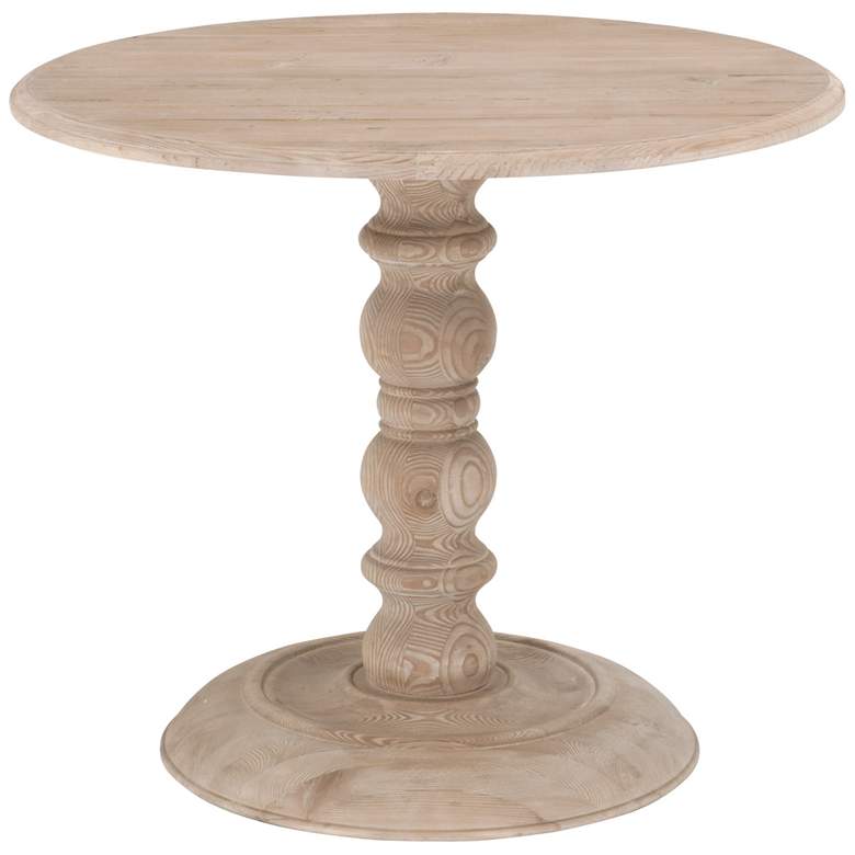 Image 1 Chelsea 35 1/2" Wide Smoke Gray Pine Round Dining Table