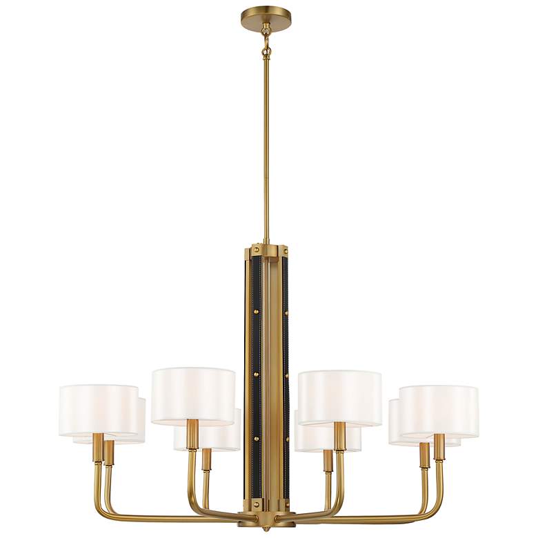 Image 2 Chelsea 40" Wide Soft Brass 8-Light Chandelier