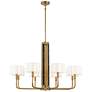 2_Chelsea 40" Wide Soft Brass 8-Light Chandelier