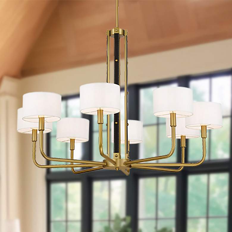 Image 1 Chelsea 40" Wide Soft Brass 8-Light Chandelier