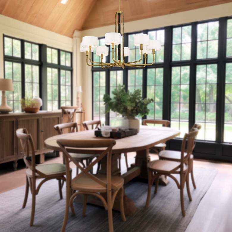 Image 6 Chelsea 40" Wide Soft Brass 8-Light Chandelier more views