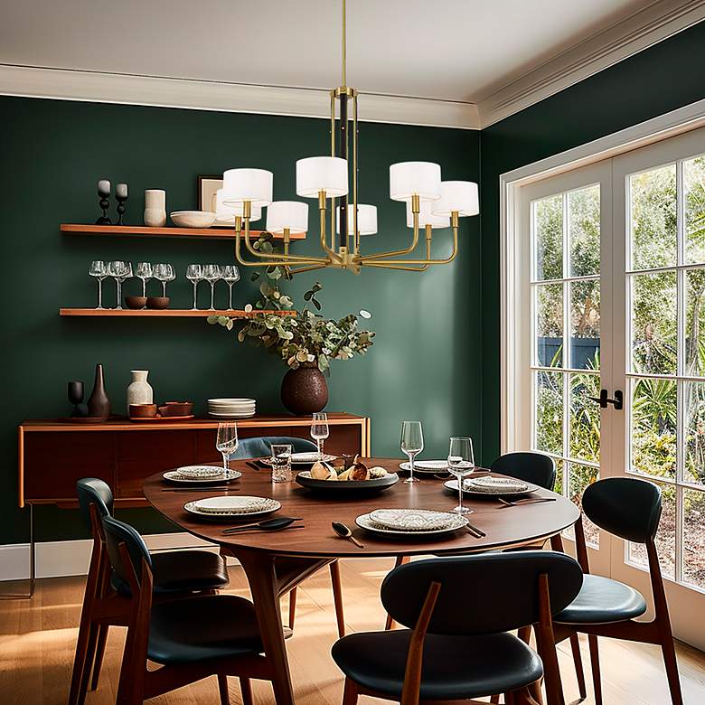 Image 7 Chelsea 40" Wide Soft Brass 8-Light Chandelier more views