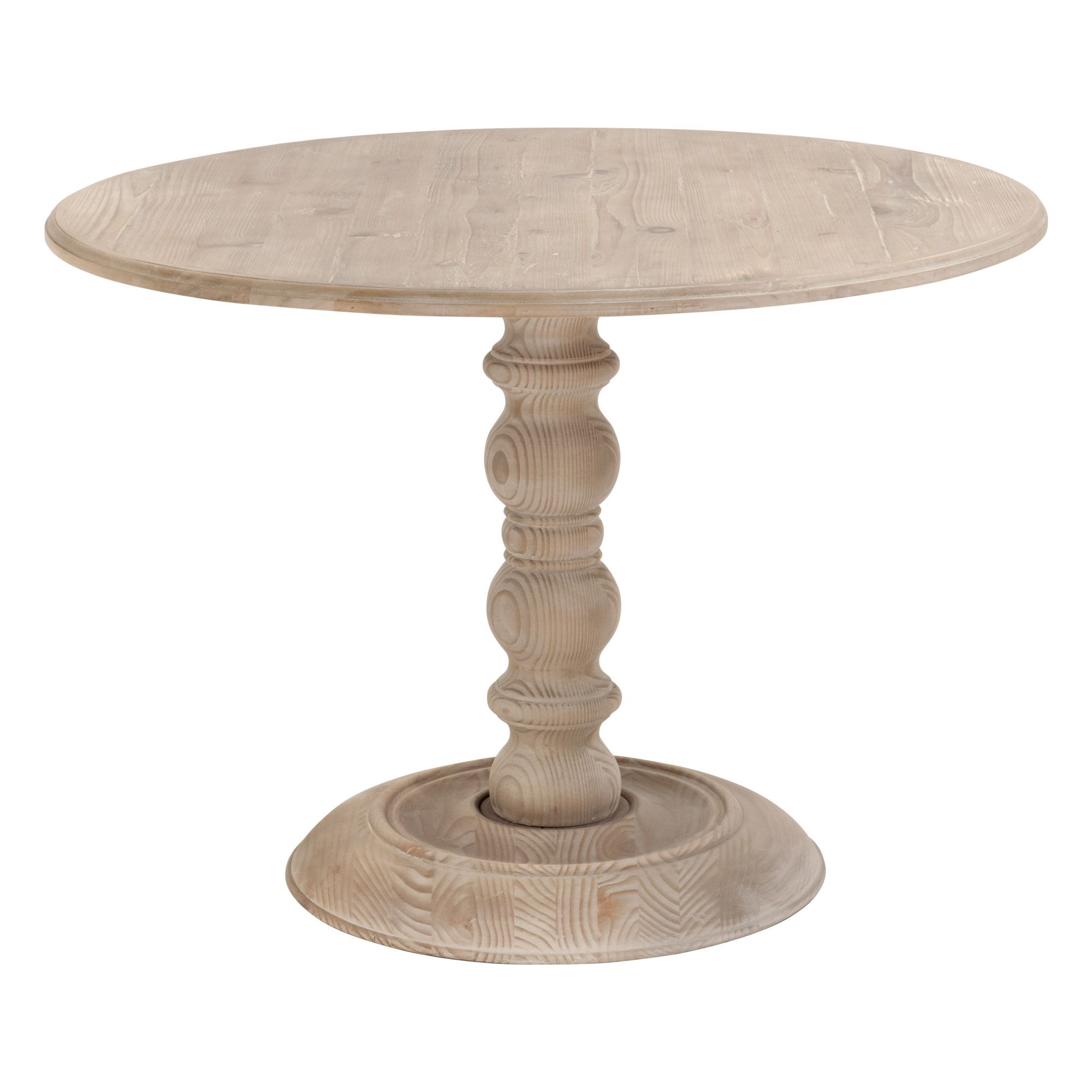 Image 2 Chelsea 42" Round Dining Table, Smoke Gray Pine more views