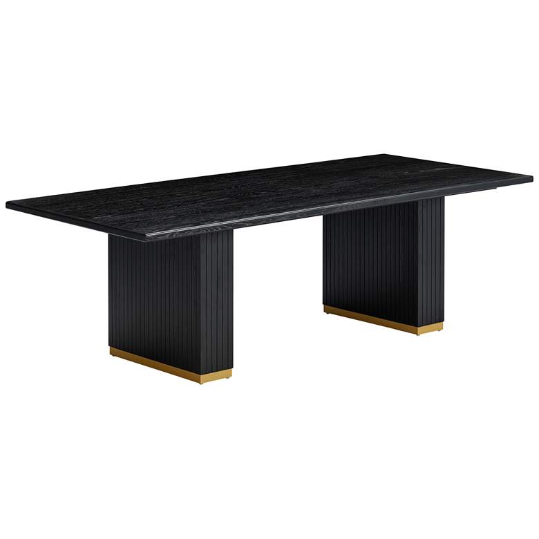 Image 1 Chelsea 47 1/4" Wide Black Oak Wood Rectangular Dining Table