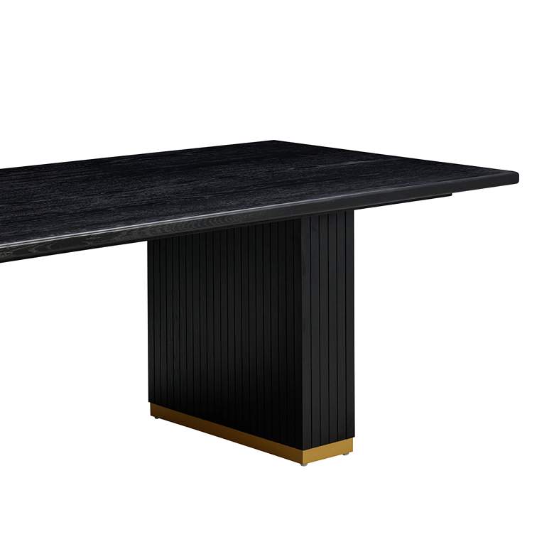 Image 2 Chelsea 47 1/4" Wide Black Oak Wood Rectangular Dining Table more views