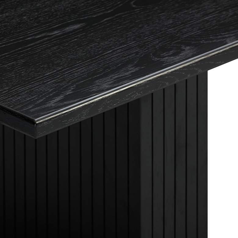 Image 3 Chelsea 47 1/4" Wide Black Oak Wood Rectangular Dining Table more views