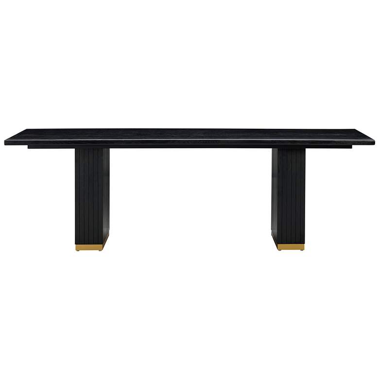 Image 5 Chelsea 47 1/4" Wide Black Oak Wood Rectangular Dining Table more views