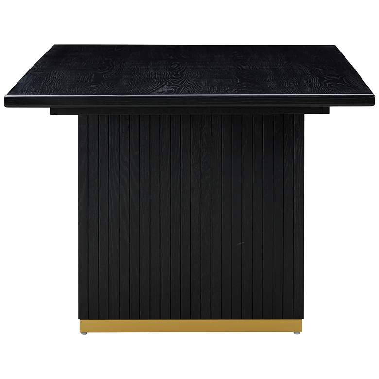 Image 6 Chelsea 47 1/4" Wide Black Oak Wood Rectangular Dining Table more views