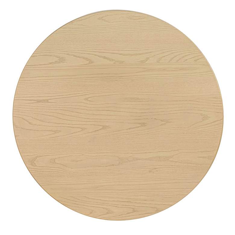 Image 3 Chelsea 47 1/4" Wide Round Natural Oak Round Dining Table more views