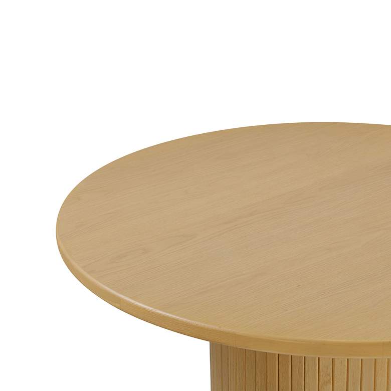 Image 5 Chelsea 47 1/4" Wide Round Natural Oak Round Dining Table more views