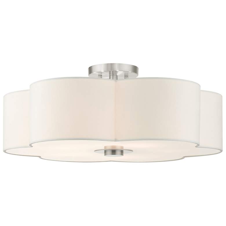 Image 1 Chelsea 5 Light Brushed Nickel Semi Flush