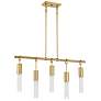 Thumbnail2 of Chelsea 5-Light Linear Chandelier in Warm Brass more views