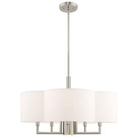 Image1 of Chelsea 6 Light Brushed Nickel Pendant Chandelier