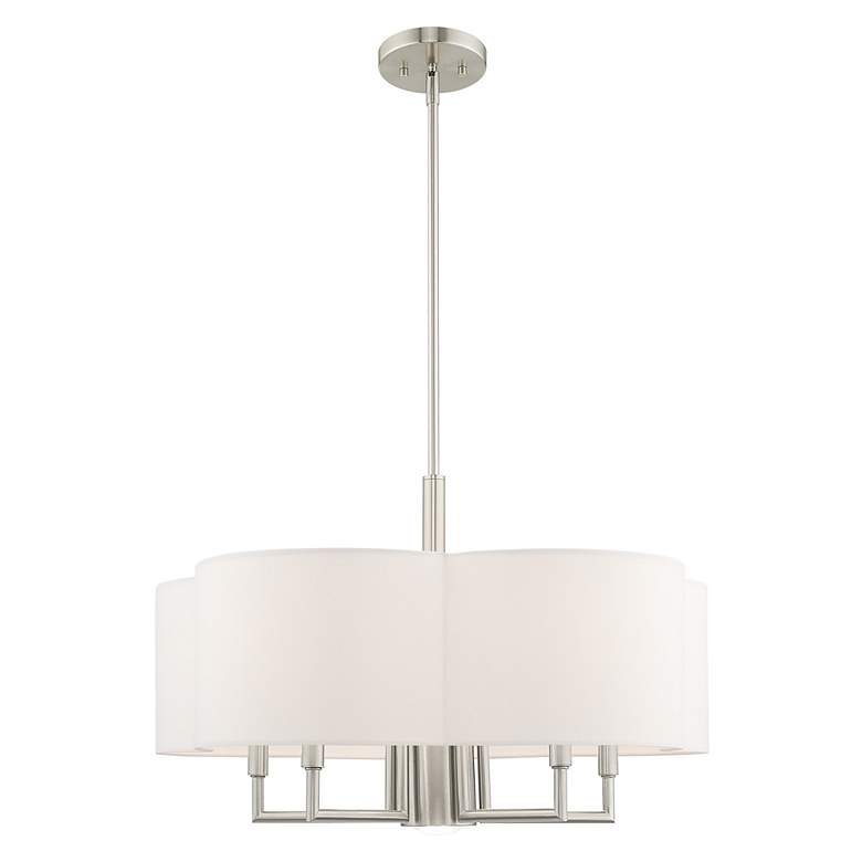 Image 3 Chelsea 6 Light Brushed Nickel Pendant Chandelier more views