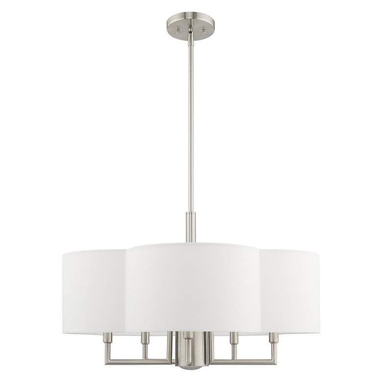 Image 4 Chelsea 6 Light Brushed Nickel Pendant Chandelier more views