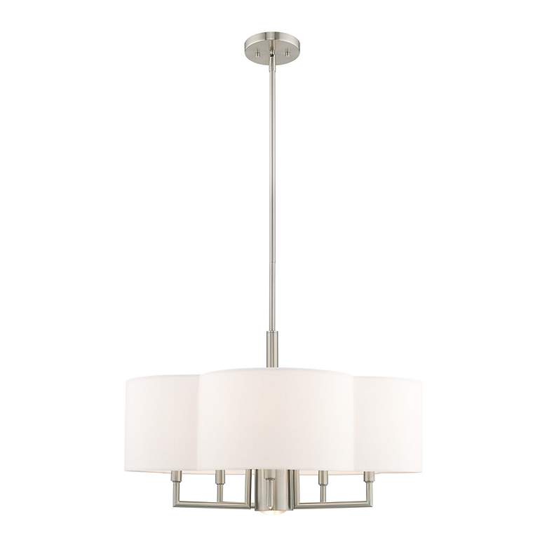 Image 6 Chelsea 6 Light Brushed Nickel Pendant Chandelier more views
