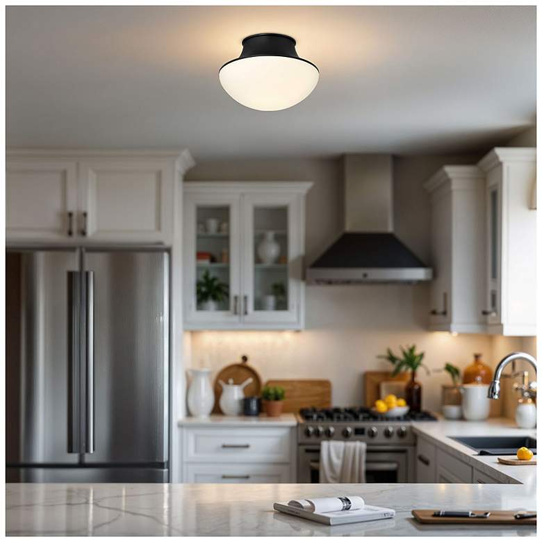 Image 7 Chelsea 7" Wide Black Flush Mount more views