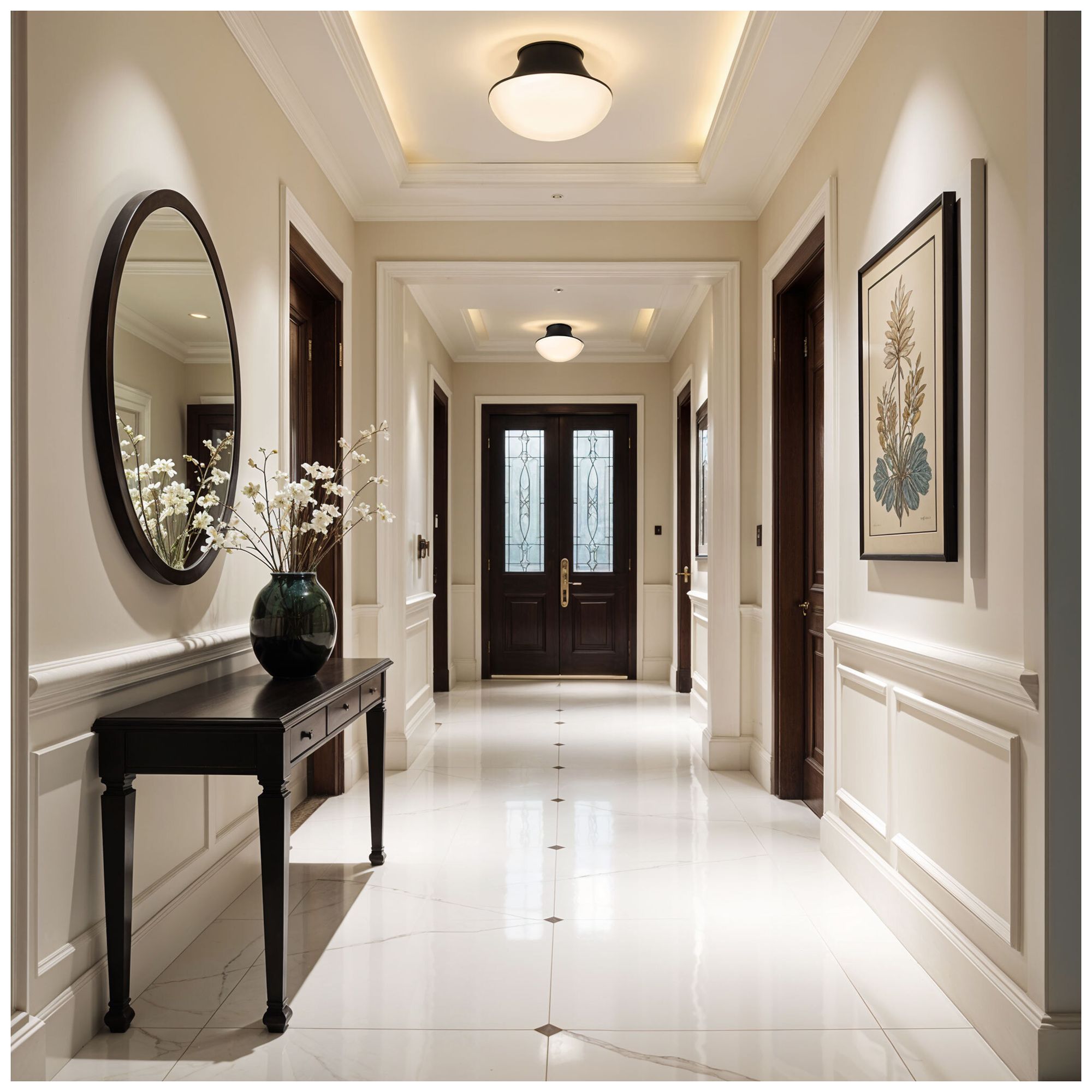 Chelsea 7" Wide Black Flush Mount