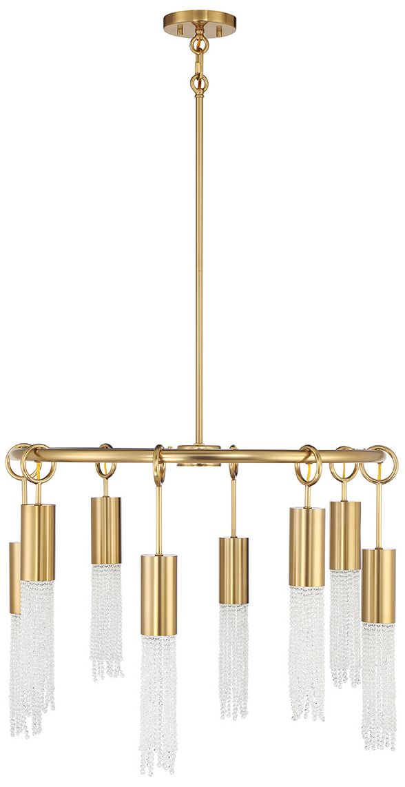 Image 2 Chelsea 8-Light Chandelier in Warm Brass more views