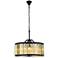 Chelsea 8 Light Matte Black Chandelier Golden Teak