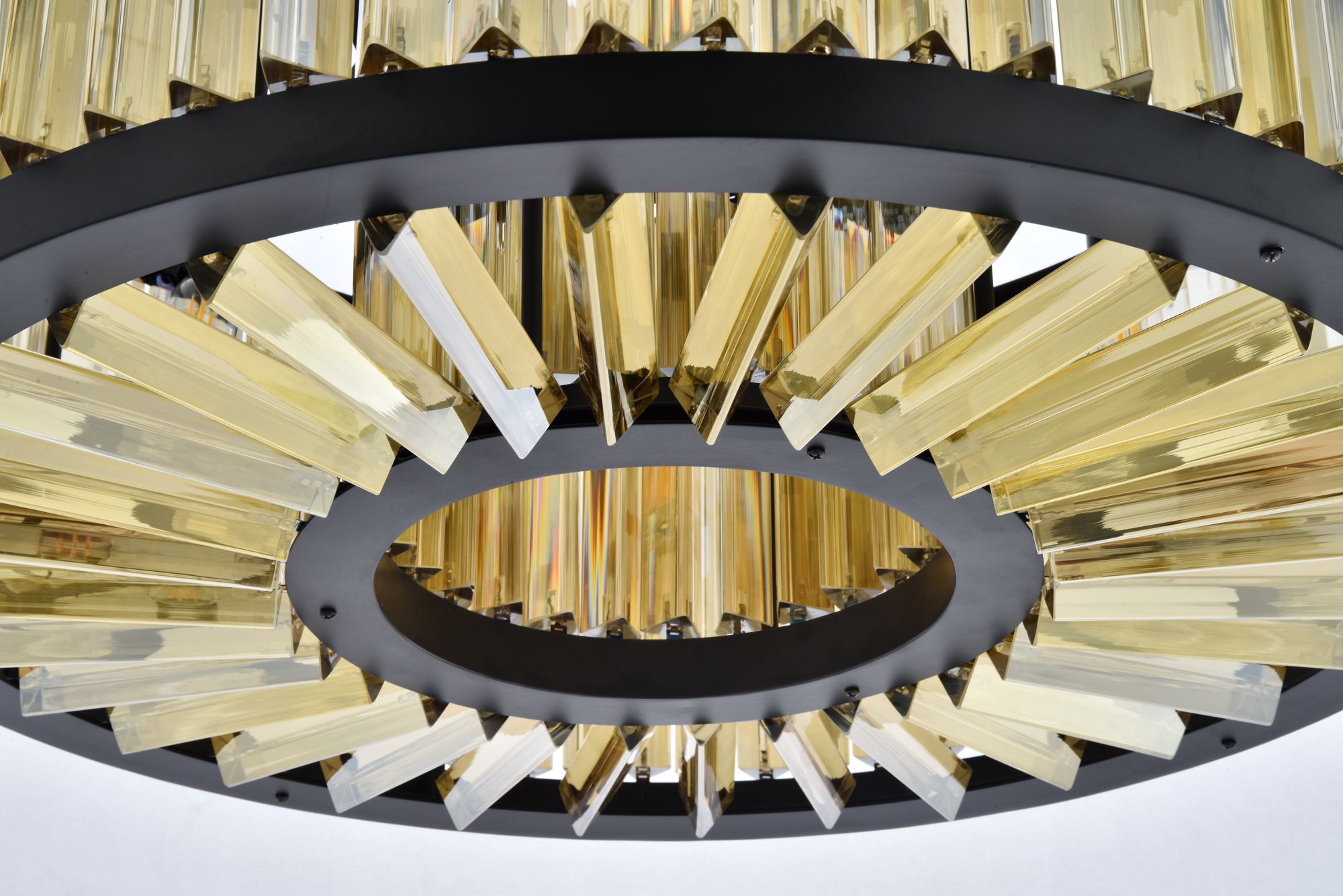 Image 5 Chelsea 8 Light Matte Black Chandelier Golden Teak more views