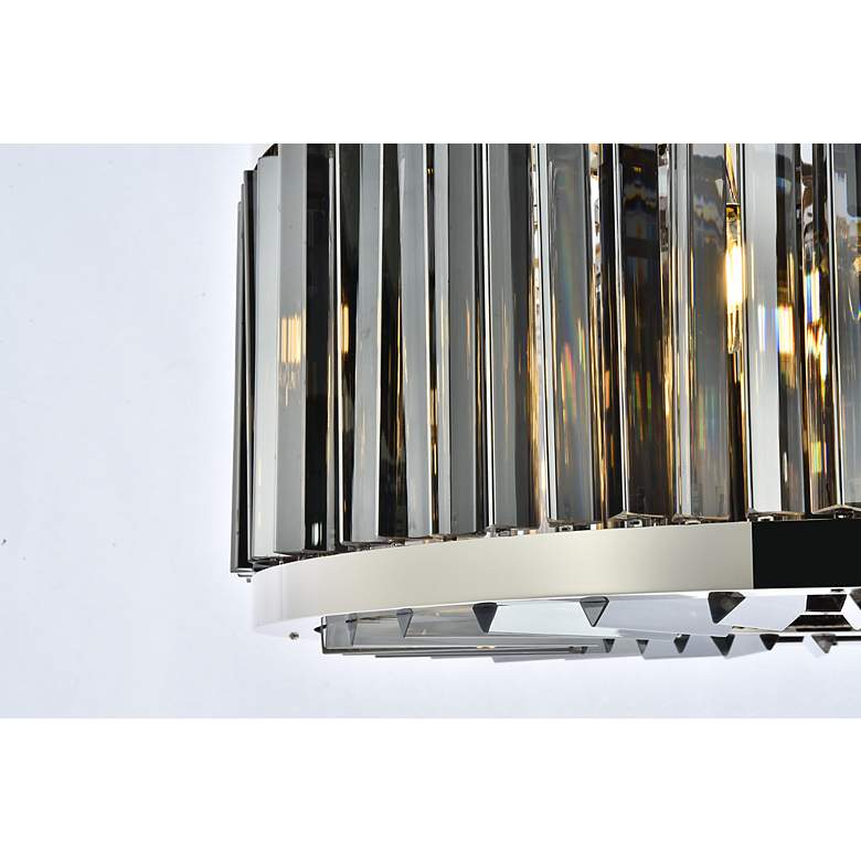 Image 7 Chelsea 8 Light Polished Nickel Chandelier Silver Shade (Grey) more views