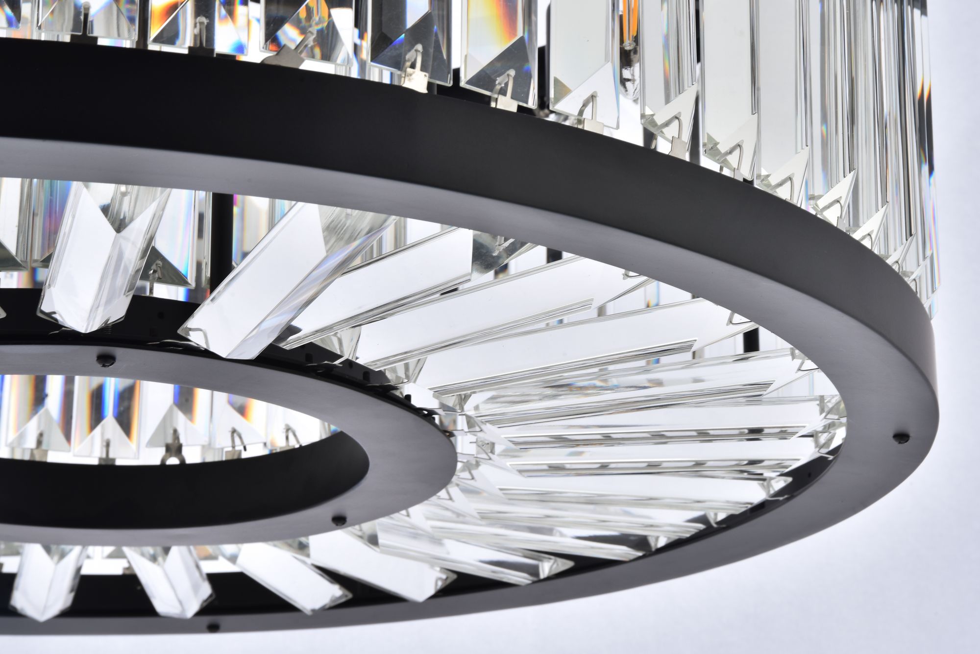 Image 4 Chelsea 8 Lt Matte Black Chandelier Clear more views