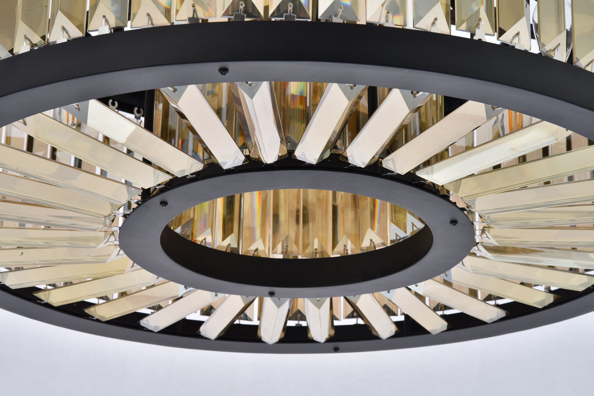 Image 5 Chelsea 8 Lt Matte Black Chandelier Golden Teak more views