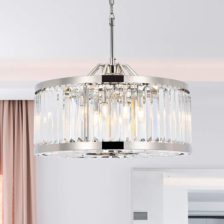 Image 1 Chelsea 8 Lt Polished Nickel Chandelier Clear