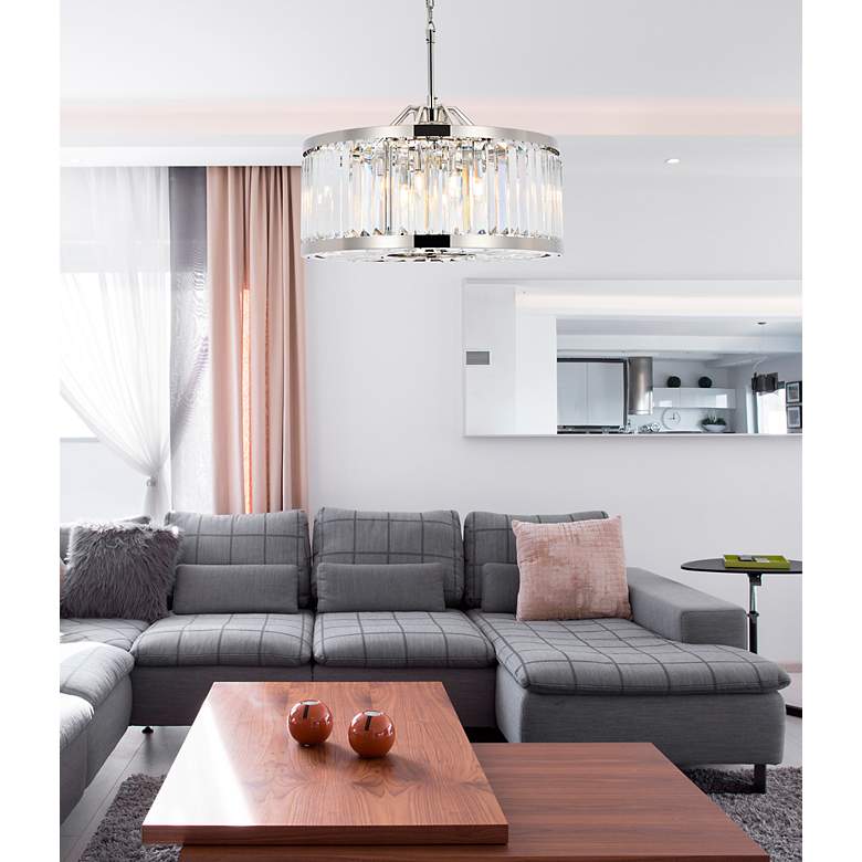 Image 3 Chelsea 8 Lt Polished Nickel Chandelier Clear more views