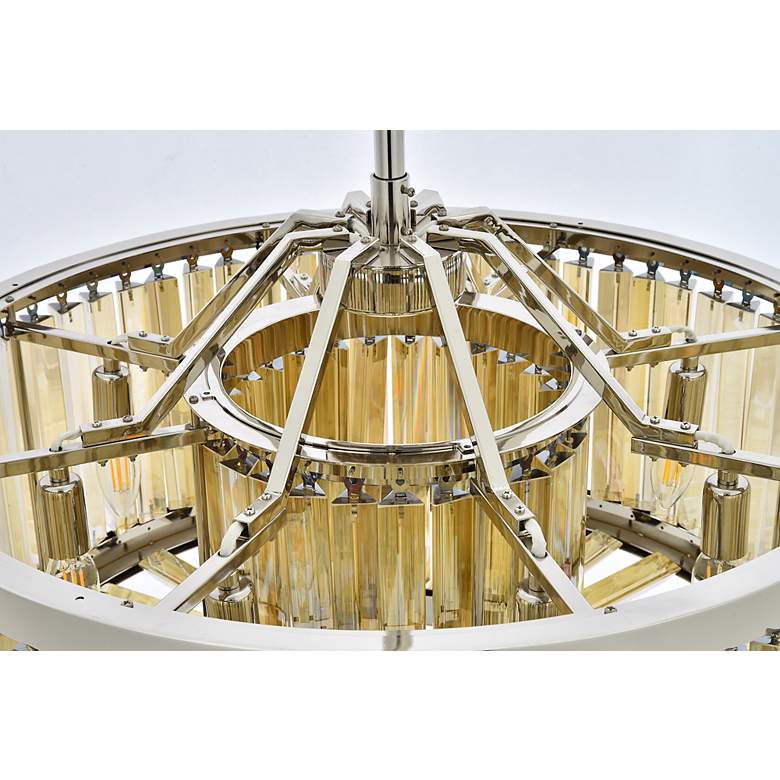 Image 6 Chelsea 8 Lt Polished Nickel Chandelier Golden Teak more views