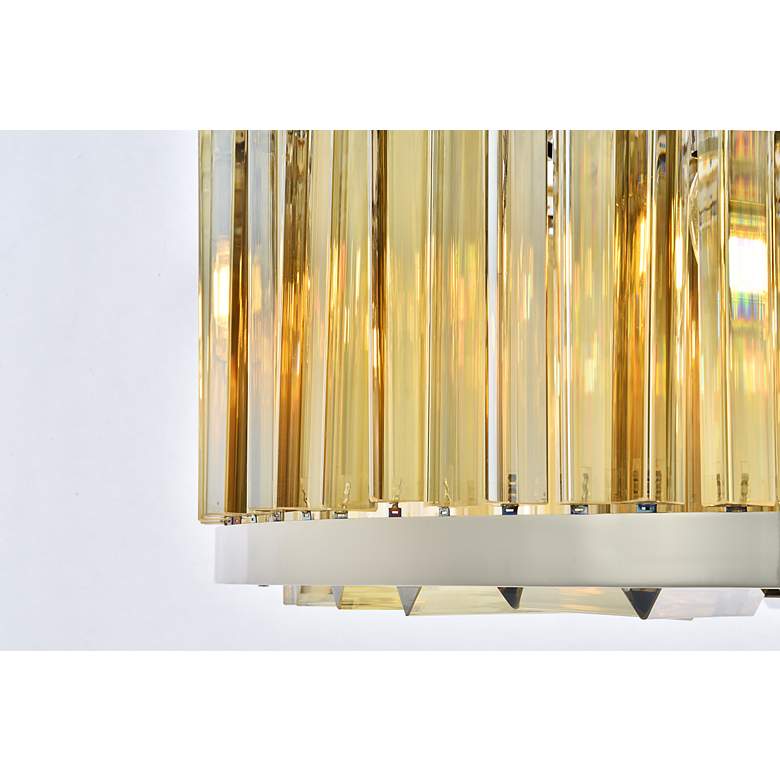 Image 7 Chelsea 8 Lt Polished Nickel Chandelier Golden Teak more views