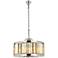 Chelsea 8 Lt Polished Nickel Chandelier Golden Teak