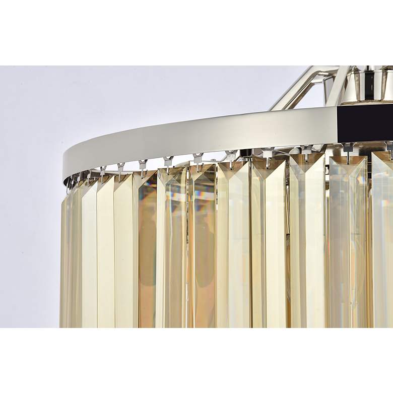Image 7 Chelsea 8 Lt Polished Nickel Chandelier Golden Teak more views