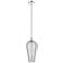 Chelsea 8"W Polished Nickel Stem Hung Mini Pendant with Light Smoke Shade