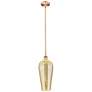 1_Chelsea 8" Wide Antique Copper Mini Pendant with Mercury Shade