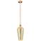 Chelsea 8" Wide Antique Copper Mini Pendant with Mercury Shade