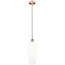 1_Chelsea 8" Wide Antique Copper Mini Pendant with White Shade
